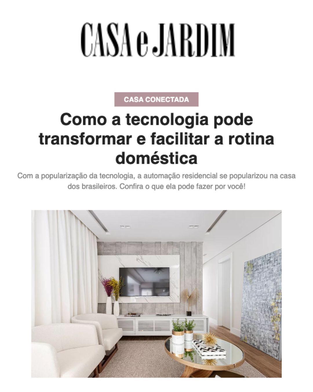Capa — Revista Casa e Jardim